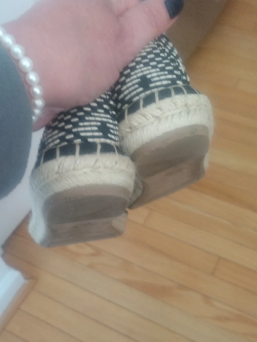 DV by Dolce Vita Black and White Woven Slip-On Loafers